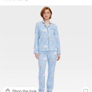 NWT Roller Rabbit x Target floral vines long sleeve w/pants pajamas set